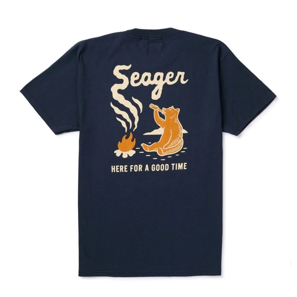 Seager Navy 'Here For A Good Time' Bear Graphic Tee